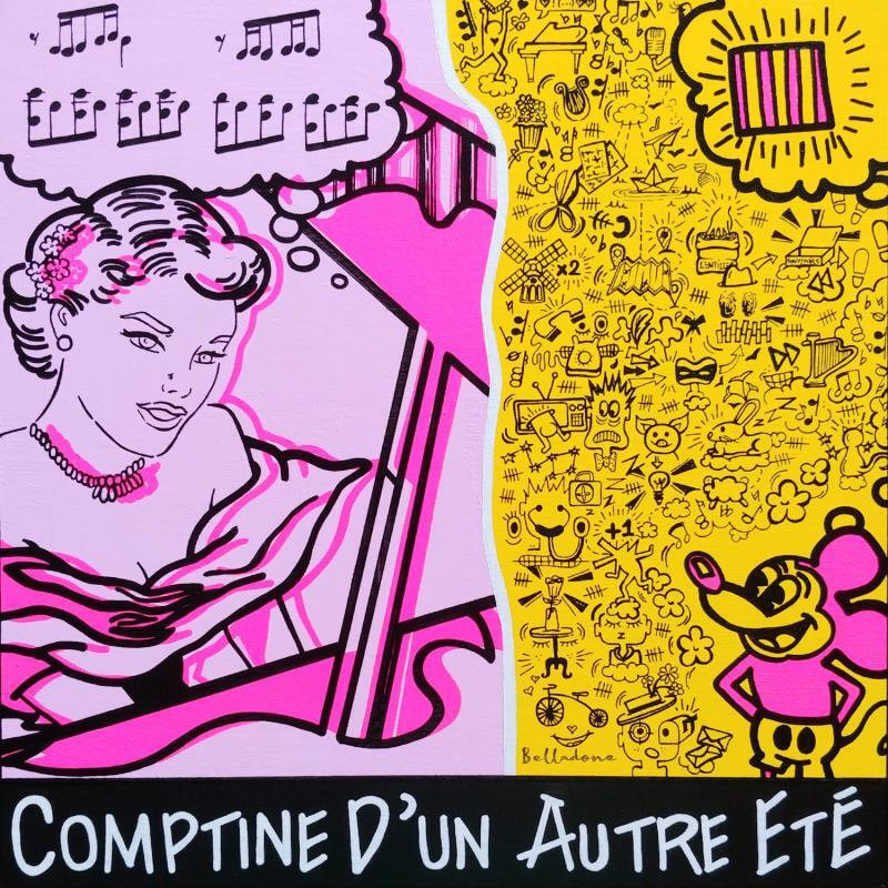 Painting Comptine au piano by Belladone | Painting Pop-art Acrylic, Posca Pop icons