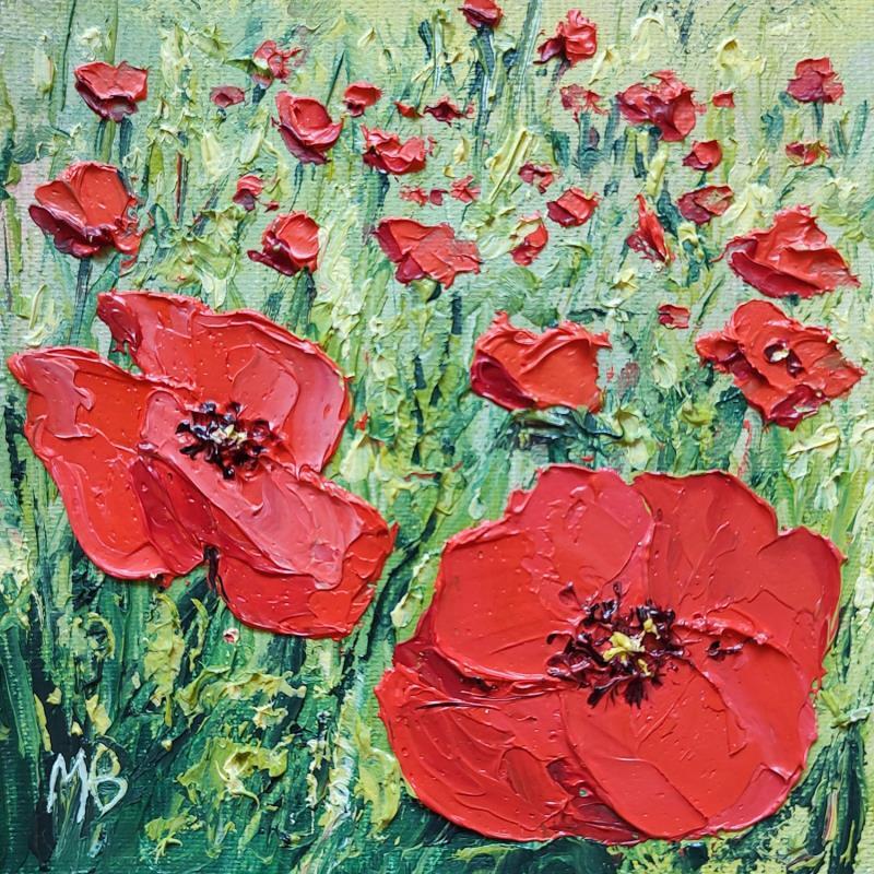 Painting Jolis coquelicots by Blandin Magali | Painting Figurative Oil Landscapes