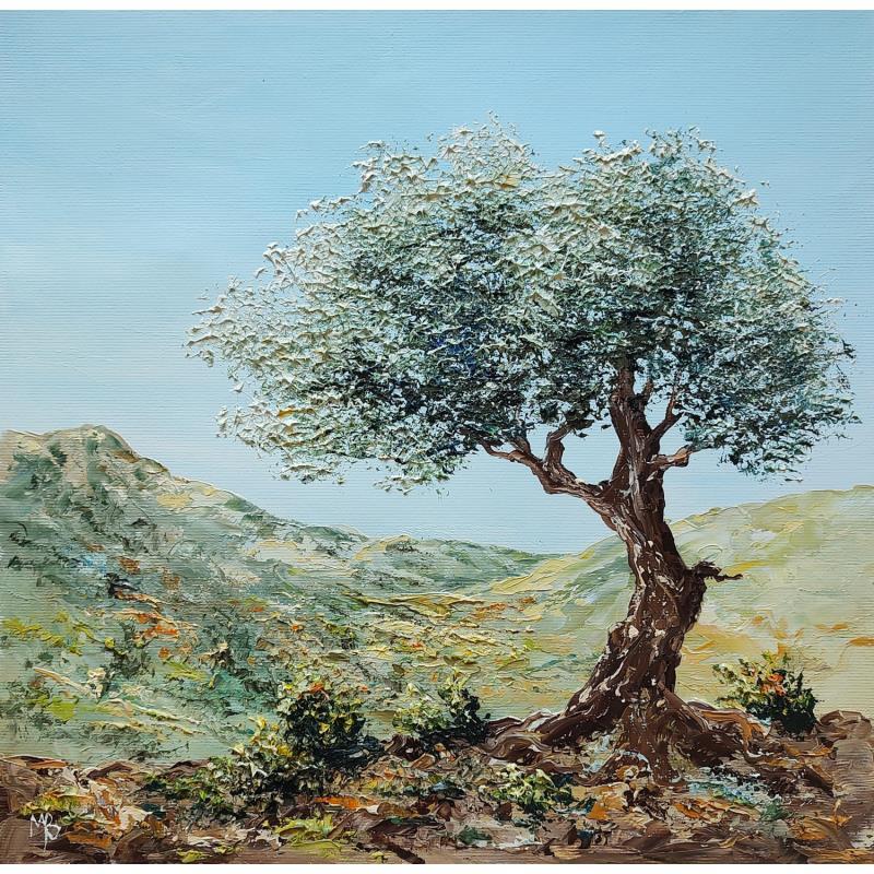 Gemälde Le bel olivier von Blandin Magali | Gemälde Figurativ Landschaften Öl