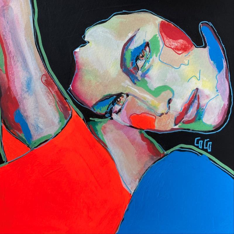 Painting Conversations Silencieuses : sombréveil by Coco | Painting Figurative Acrylic, Ink Pop icons, Portrait