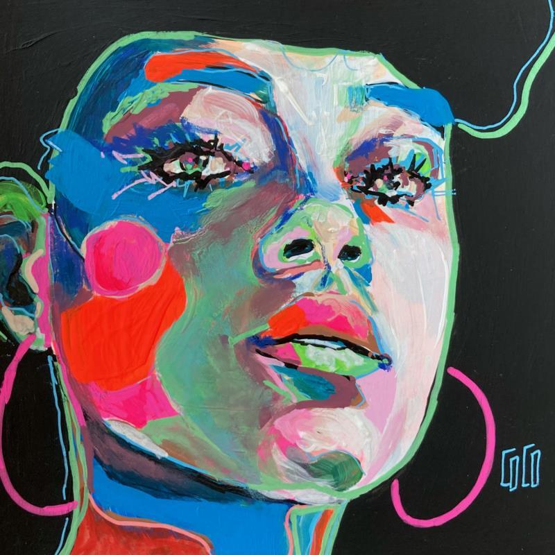 Painting Conversations Silencieuses : fonceose by Coco | Painting Figurative Acrylic, Ink Pop icons, Portrait
