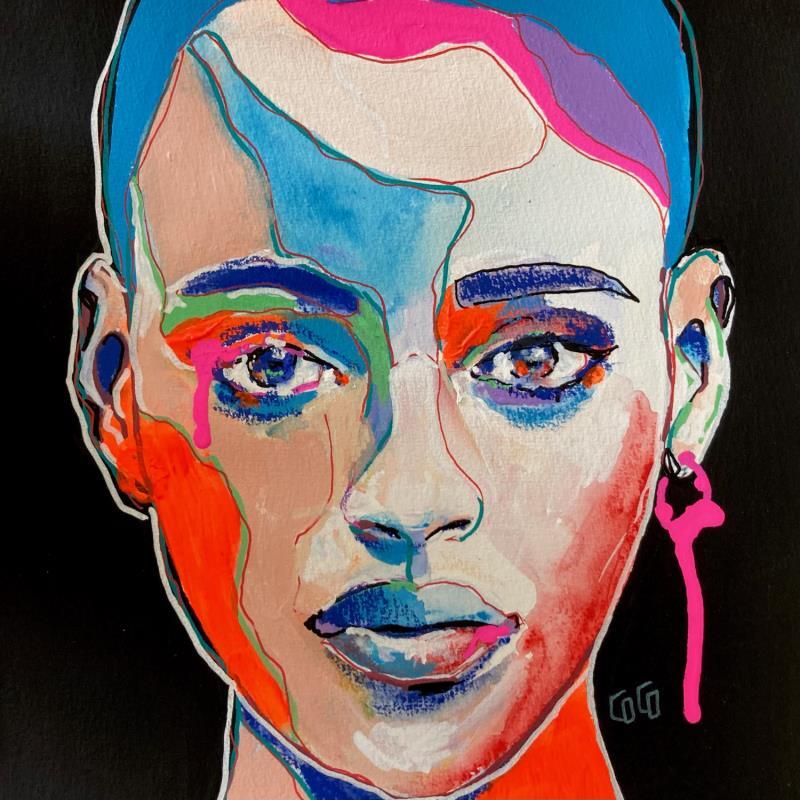 Painting Conversations Silencieuses : transperâme by Coco | Painting Figurative Acrylic, Ink Portrait