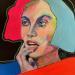 Peinture Conversations Silencieuses : égocolor par Coco | Tableau Figuratif Portraits Acrylique Encre