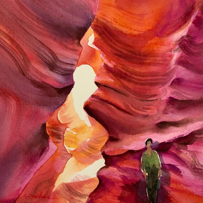 Painting SEDONA 88 by Seruch Capouillez Isabelle | Painting Figurative Watercolor Pop icons, Urban