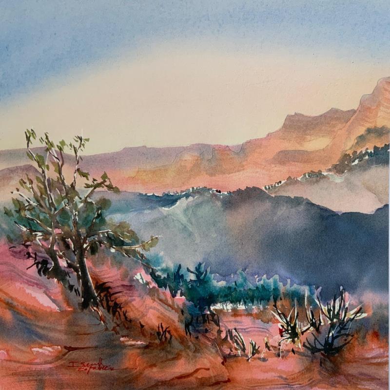 Painting SEDONA 94 by Seruch Capouillez Isabelle | Painting Figurative Watercolor Pop icons, Urban