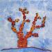 Painting My dear nopal by Vazquez Laila | Painting Figurative Landscapes Nature Watercolor Textile Paper