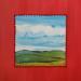 Painting Serene Horizon by Vazquez Laila | Painting Figurative Landscapes Nature Watercolor Textile