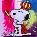 Painting SNOOPY THE KING by Mestres Sergi | Painting Pop-art Pop icons Acrylic