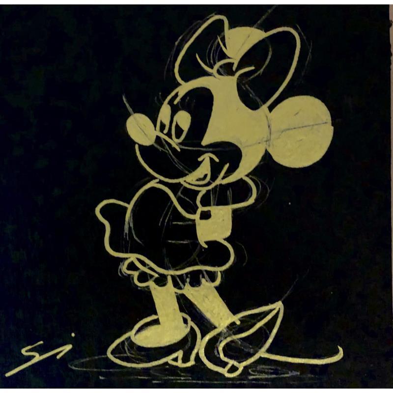 Painting MINNIE GOLD by Mestres Sergi | Painting Pop-art Pop icons Acrylic
