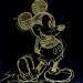 Painting MICKEY GOLD by Mestres Sergi | Painting Pop-art Pop icons Acrylic