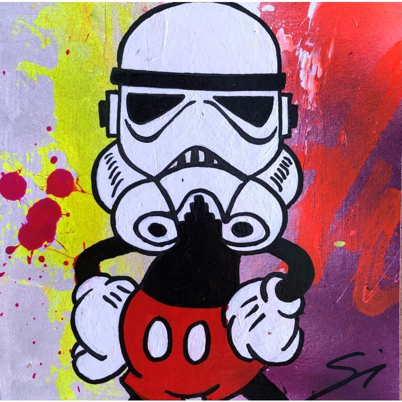 Painting MICKEY STAR WARS by Mestres Sergi | Painting Pop-art Pop icons Acrylic