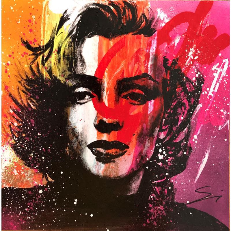 Painting MONROE by Mestres Sergi | Painting Pop-art Acrylic Pop icons