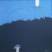 Peinture abstract blue D 27 par Wilms Hilde | Tableau Abstrait Minimaliste Carton Collage