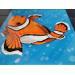Painting NEMO by Geiry | Painting Subject matter Nature Animals Acrylic Resin Marble powder