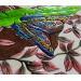 Gemälde PAPILLON THAILANDE von Geiry | Gemälde Materialismus Natur Tiere Acryl Blattsilber Pigmente Marmorpulver