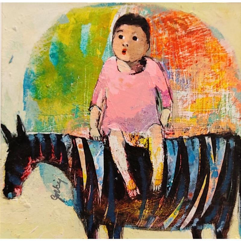 Painting M9 by Abiy | Painting Figurative Oil Animals, Child
