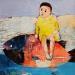 Painting M8 by Abiy | Painting Figurative Animals Child Oil