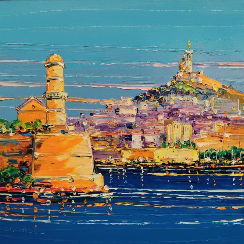Painting Autour du vieux port, Marseille by Corbière Liisa | Painting Figurative Oil Landscapes