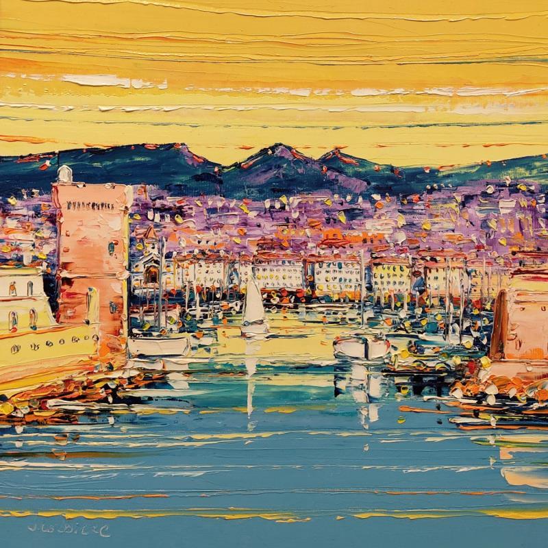 Gemälde Soirée couleur Pastis, Marseille von Corbière Liisa | Gemälde Figurativ Landschaften Öl
