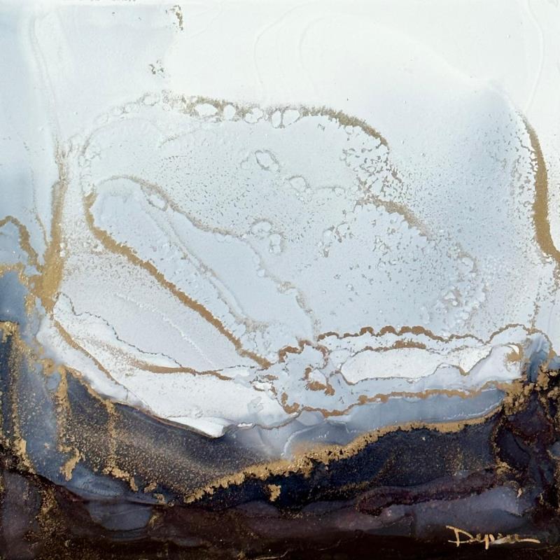 Gemälde F1_1227 POESIE MINERALE von Depaire Silvia | Gemälde Abstrakt Landschaften Marine Minimalistisch Metall Acryl Tinte