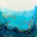 Painting F1_1337 POESIE MARINE by Depaire Silvia | Painting Abstract Landscapes Marine Nature Metal Acrylic Ink