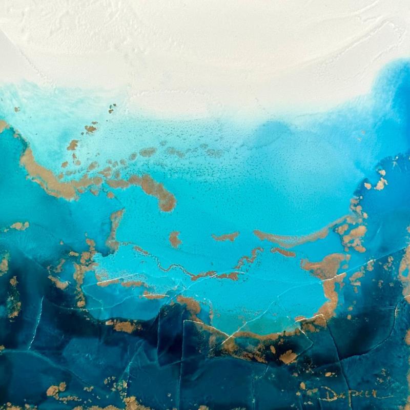 Painting F1_1337 POESIE MARINE by Depaire Silvia | Painting Abstract Acrylic, Ink, Metal Landscapes, Marine, Nature