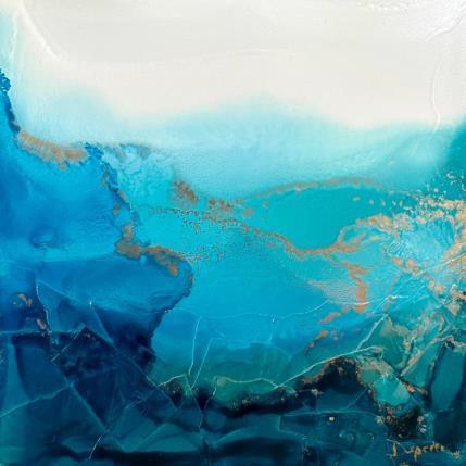 Painting F1_1339 POESIE MARINE by Depaire Silvia | Painting Abstract Acrylic, Ink, Metal Landscapes, Marine, Nature