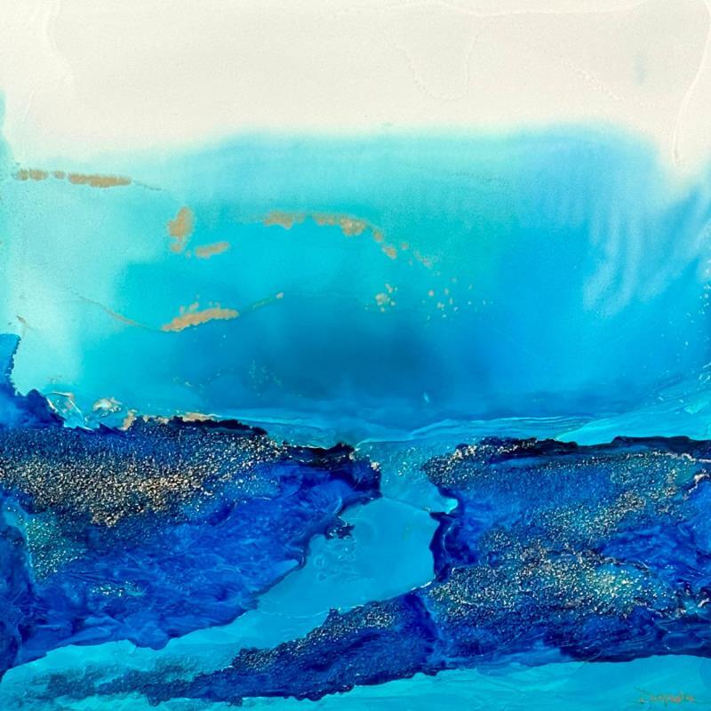 Painting 1383 POESIE MARINE by Depaire Silvia | Painting Abstract Acrylic, Ink, Metal Landscapes, Marine, Minimalist