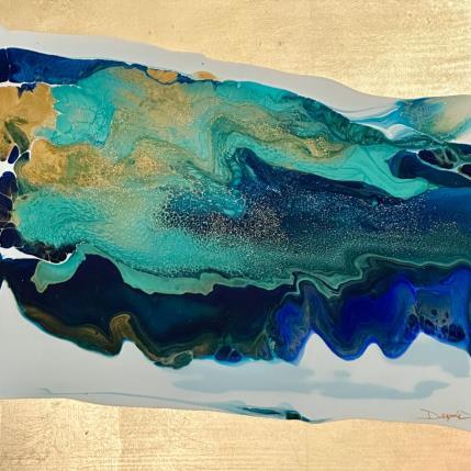 Painting 1402 PROFONDEUR MARINE by Depaire Silvia | Painting Abstract Acrylic, Gold leaf Landscapes, Marine, Minimalist