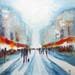 Gemälde Boulevard d'ailleurs von Raffin Christian | Gemälde Figurativ Alltagsszenen Öl