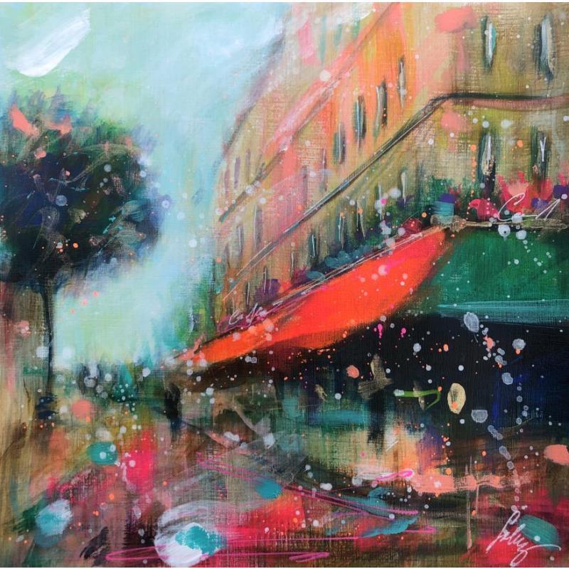 Painting Mon weekend by Solveiga | Painting Figurative Urban Acrylic