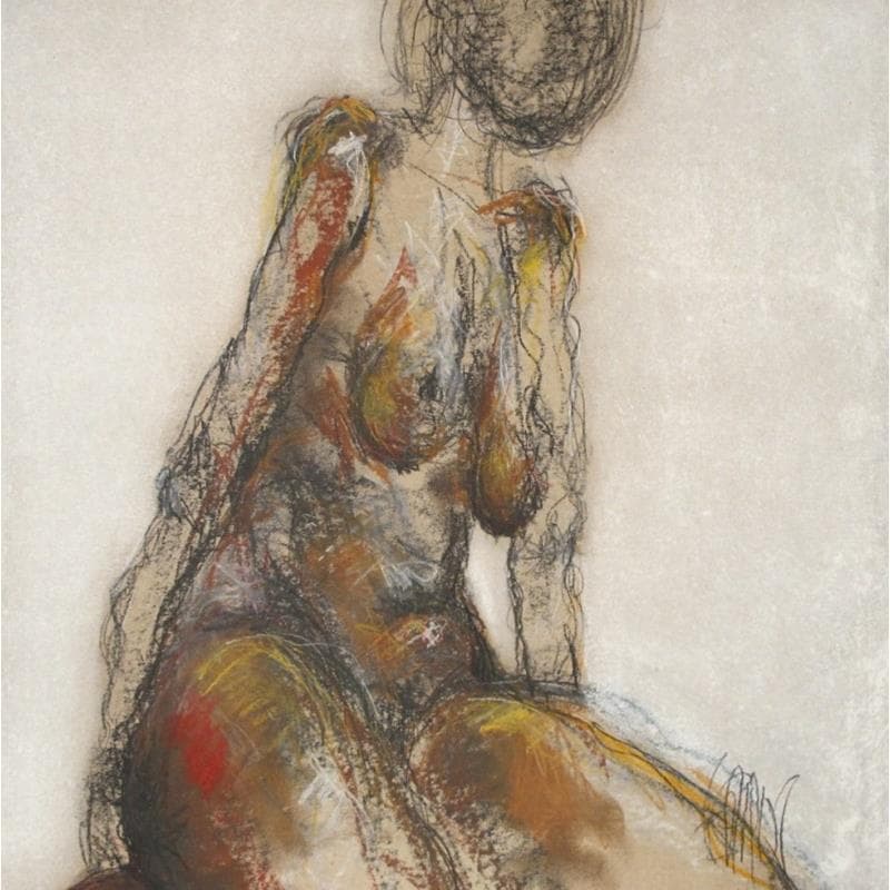 Painting Régine by Sahuc François | Painting Figurative Acrylic Nude