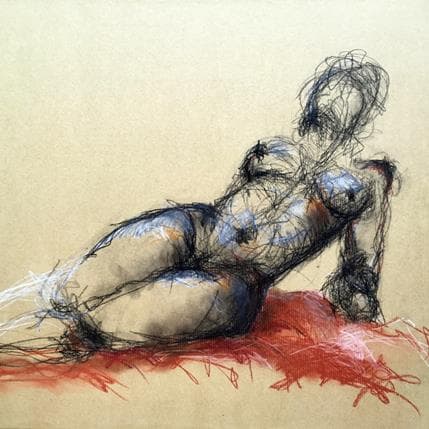 Painting Emma by Sahuc François | Painting Figurative Mixed Nude