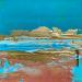 Gemälde Water Reflections  von Dravet Brigitte | Gemälde Abstrakt Landschaften Acryl Blattgold