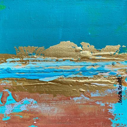 Painting Water Reflections  by Dravet Brigitte | Painting Abstract Acrylic, Gold leaf Landscapes