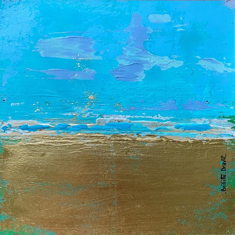 Painting Dream time by Dravet Brigitte | Painting Abstract Acrylic, Gold leaf Landscapes