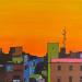 Painting The city before sunset by Chen Xi | Painting Figurative Urban Oil