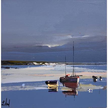 Painting Marée basse by Chevalier Lionel | Painting Figurative Acrylic Marine, Minimalist