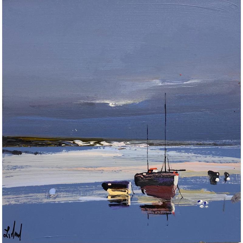 Painting Marée basse by Chevalier Lionel | Painting Figurative Acrylic Marine, Minimalist
