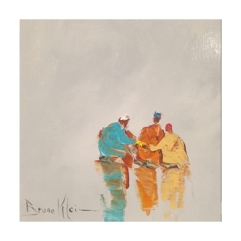 Painting Partage by Klein Bruno | Painting Figurative Oil Marine