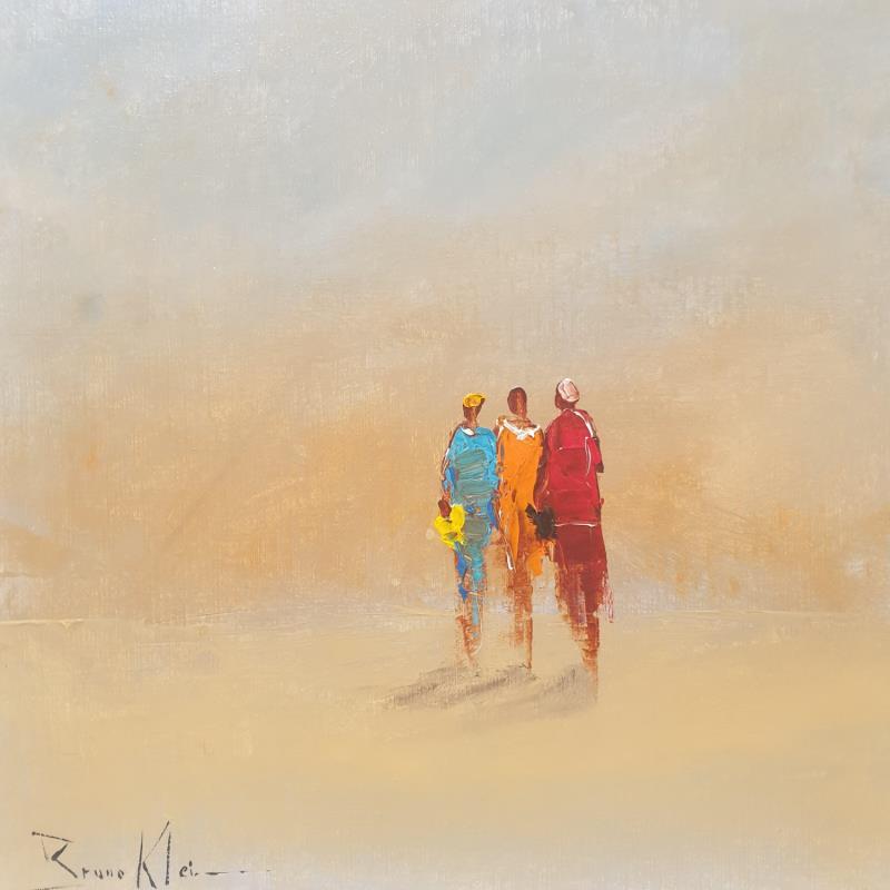 Painting Cancan by Klein Bruno | Painting Figurative Minimalist Oil