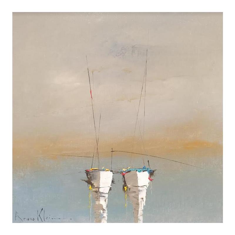 Gemälde Eaux calmes von Klein Bruno | Gemälde Figurativ Öl Marine