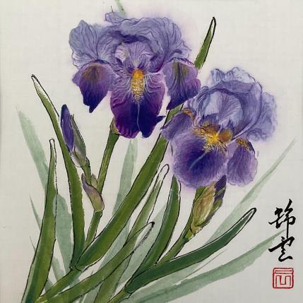 Painting Iris by Tayun | Painting Figurative Ink, Watercolor Nature, Pop icons