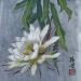 Painting Epiphyllum oxypotalum by Tayun | Painting Figurative Nature Watercolor