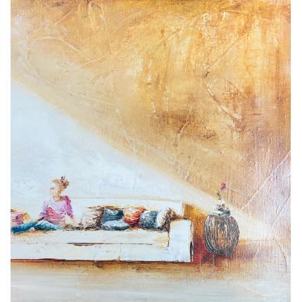 Peinture Bain de soleil  par Mezan de Malartic Virginie | Tableau Figuratif Huile
