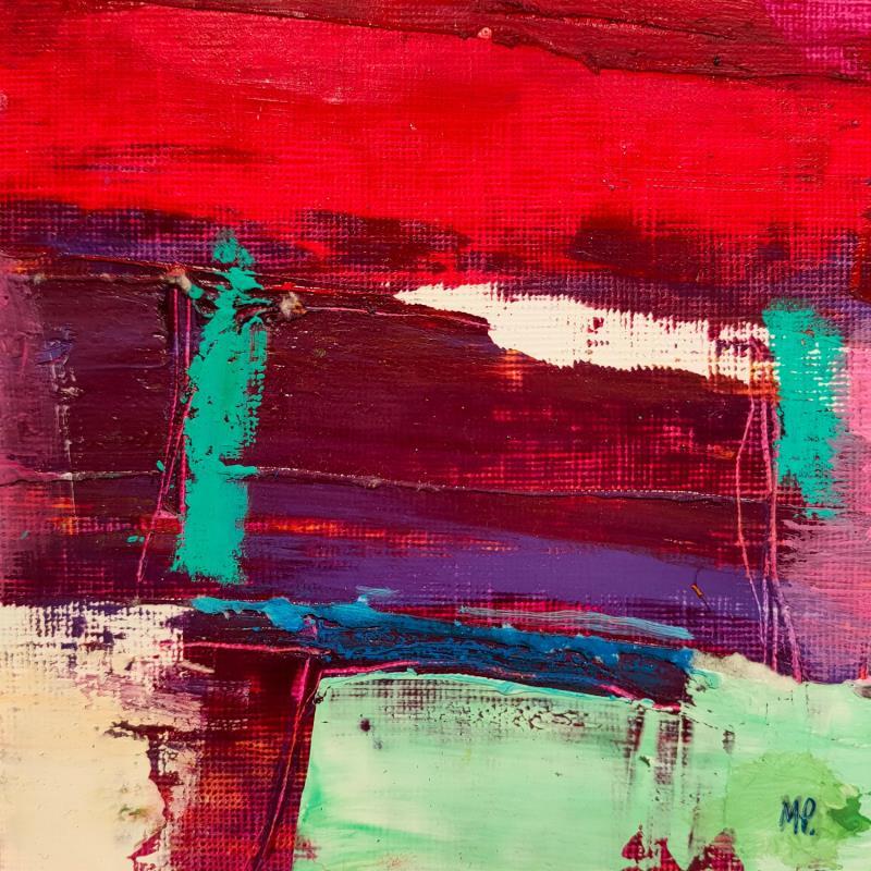 Painting Red Mood by Pedersen Morten | Painting Abstract Minimalist Acrylic