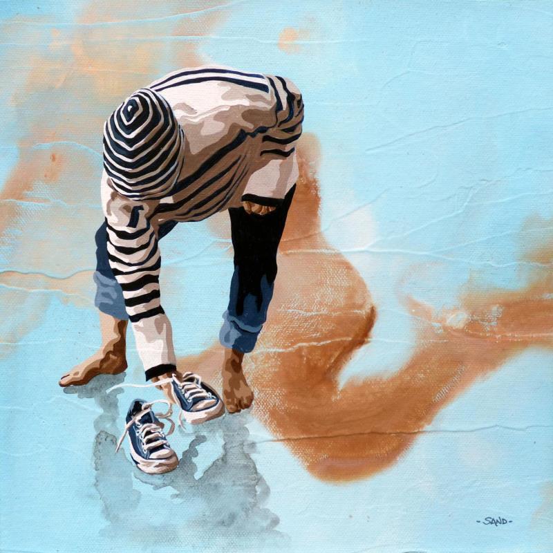Painting pieds d'hiver by Sand | Painting Figurative Acrylic Life style, Marine
