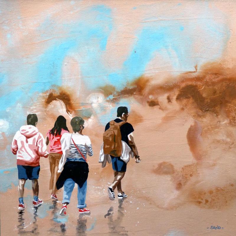 Painting exploration en famille by Sand | Painting Figurative Marine Life style Acrylic