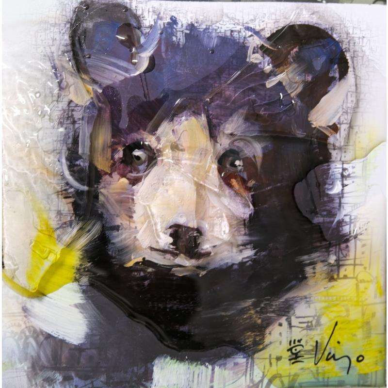 Painting OURSON by Viejo Philippe  | Painting Pop-art Acrylic, Resin Animals