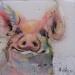 Gemälde COCHON von Viejo Philippe  | Gemälde Figurativ Tiere Acryl Harz